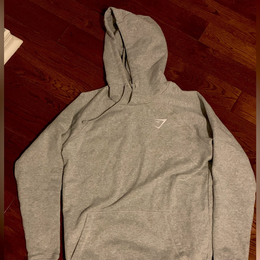 Gymshark Slim Fit Light Gray Marl Hoodie